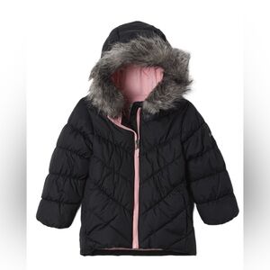 Little girls Columbia artic blast down puffer coat parka size 4T